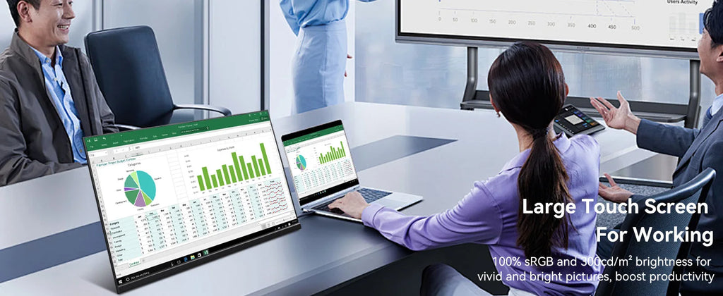 23.8-Inch Portable Monitor Touch Display FHD IPS 120Hz Travel Game Display With Built-in Stand Speaker Laptop Screen