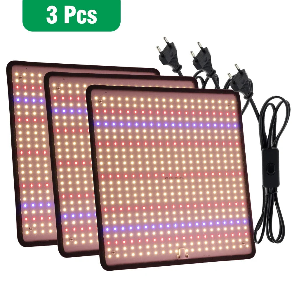 40W LED Grow Light Full Spectrum Phyto Lamp for Indoor Grow Tent Plants Growth AC85-240V Universal Voltage