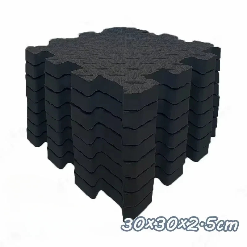 6Pcs 2.5cm Thickened Fitness Mat Non-slip Fall-proof Reusable Yoga Rug Helps Train for Play Home Gym Living Room Anti-Slip Mat