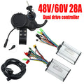 Electric Scooter Single Drive 48V 23A Dual Drive 48V-60V 28A Only Brushless Controller With Key LCD Display Accelerator