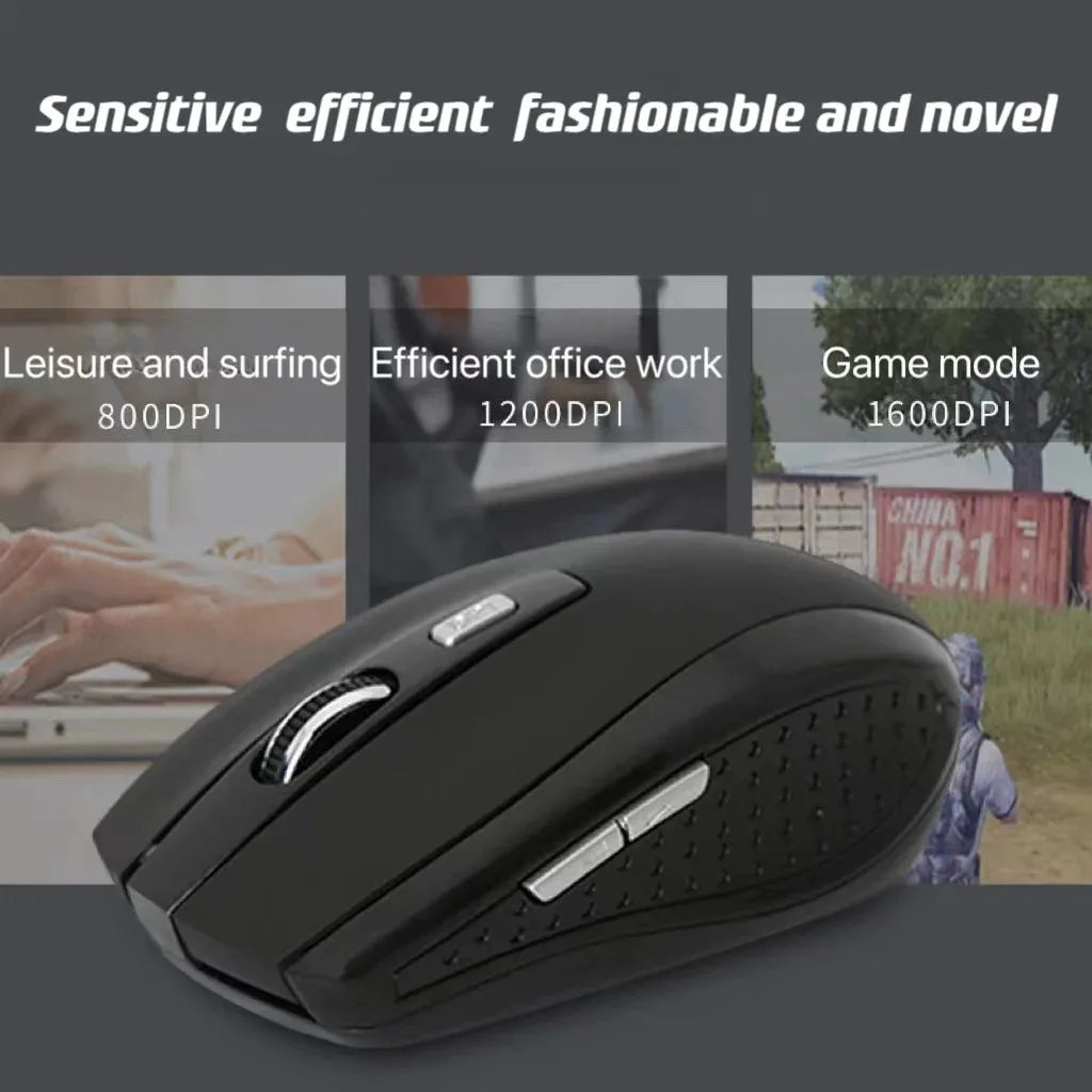 2.4G USB Red Optical Wireless Mouse 6D for Computer Laptop Gaming Mice Ergonomically-designed Wireless Mouse