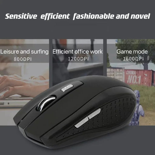 2.4G USB Red Optical Wireless Mouse 6D for Computer Laptop Gaming Mice Ergonomically-designed Wireless Mouse
