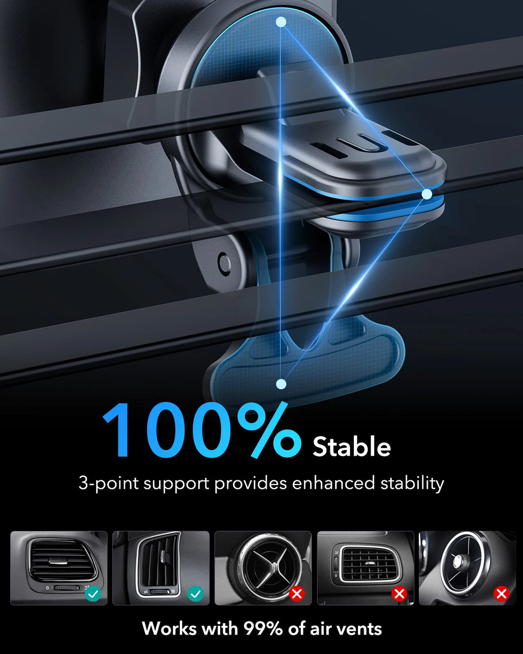 ESR for MagSafe Car Mount Charger 15W Dashboard Magnetic Wireless Car Charger for iPhone 17/16/15/14/13/12 Car Accessory