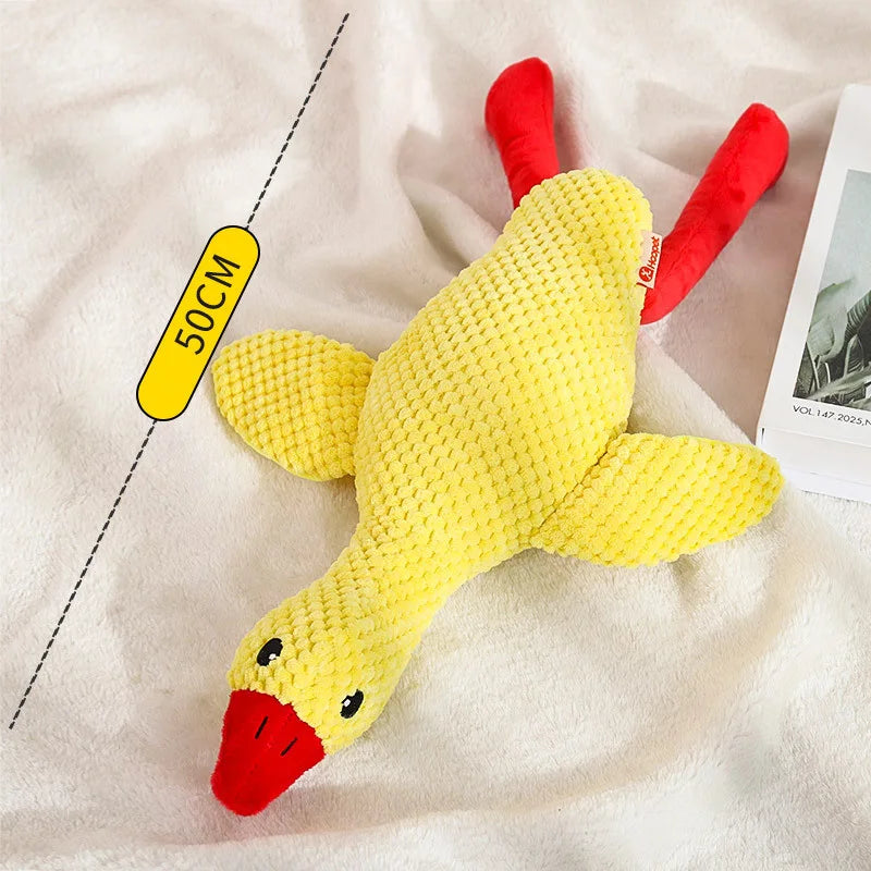 HOOPET Dog Toys Funny Interactive Plush Duck Toy for Dogs Teething Durable Chewing Squeaky Toy Pets Accessories