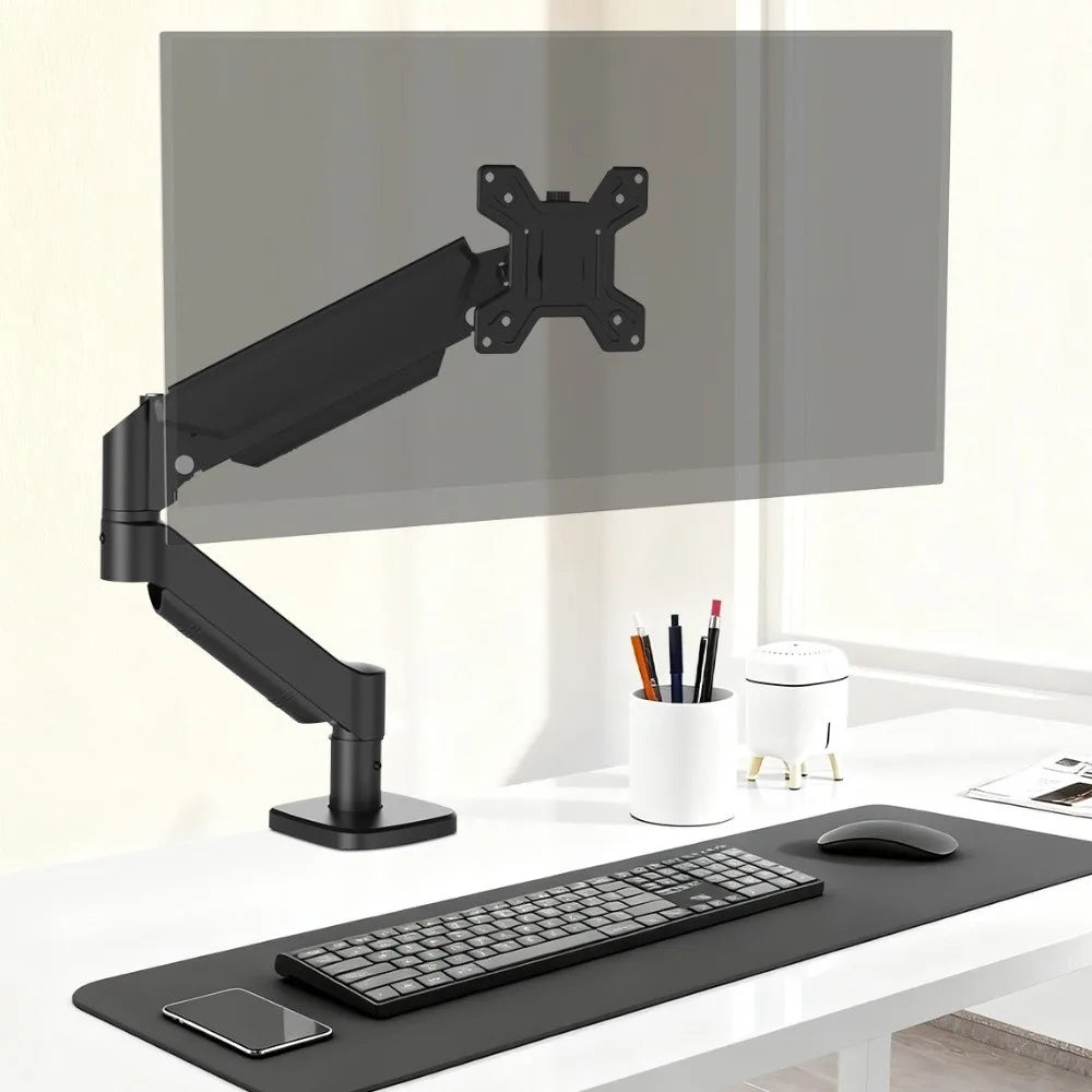 Desktop Mount Monitor Arm Stand with Tray Expandable Monitor Holder Ergonomic Universal Monitor Bracket Computer Monitor