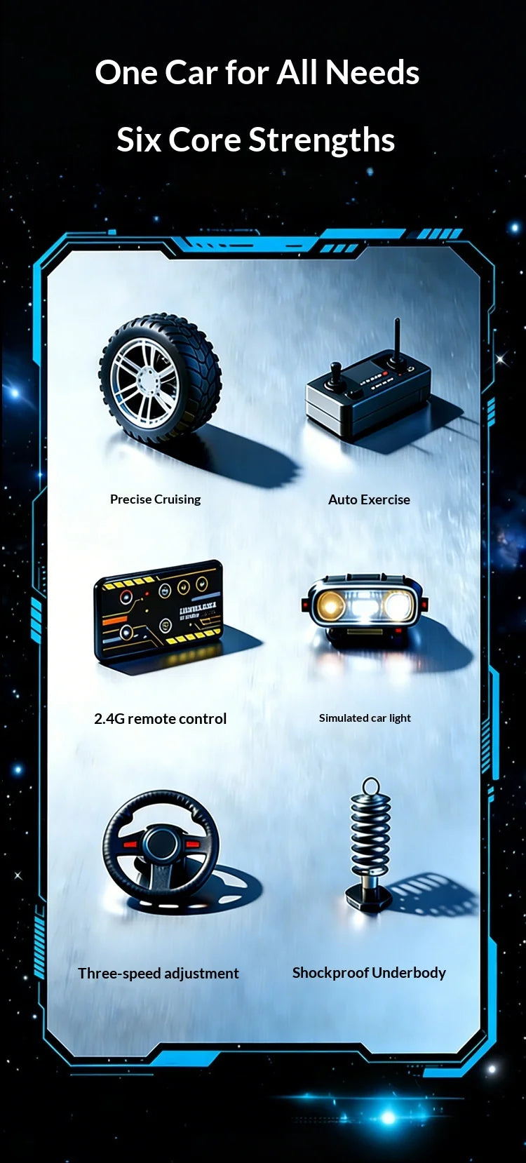 1：64 Mini Remote Control Off Road Truck Alloy Shell Rechargeable With Led Lights Anti Collision Night Play Electric Toy For Kids