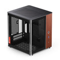 Jonsbo TK-0 ITX Sea View Room Case Separated Cabinet Dual-Curved Glass Aluminum Solid Walnut Wood Compact Desktop Chassis