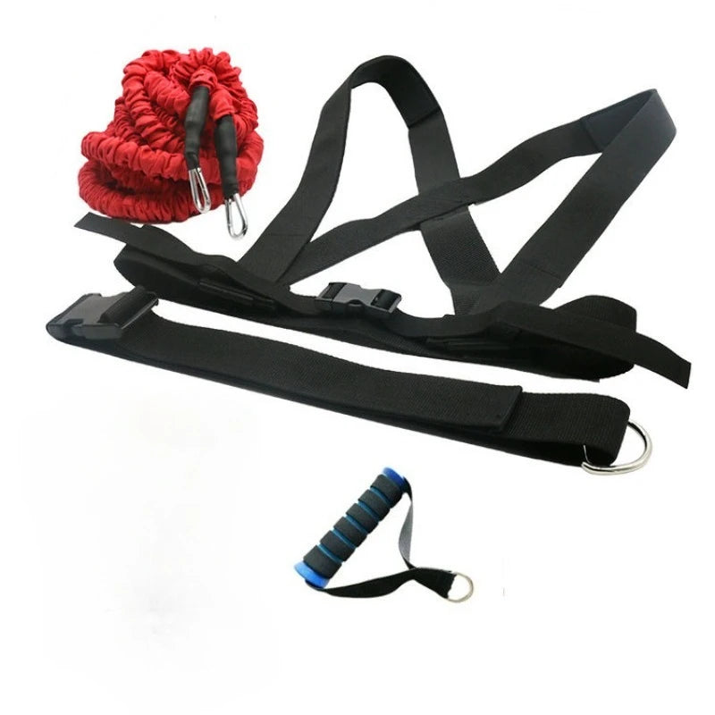 Double Resistance Training Rope Elastic Band for Track and Field Running, Explosive Power, Jumping & Physical Fitness Training