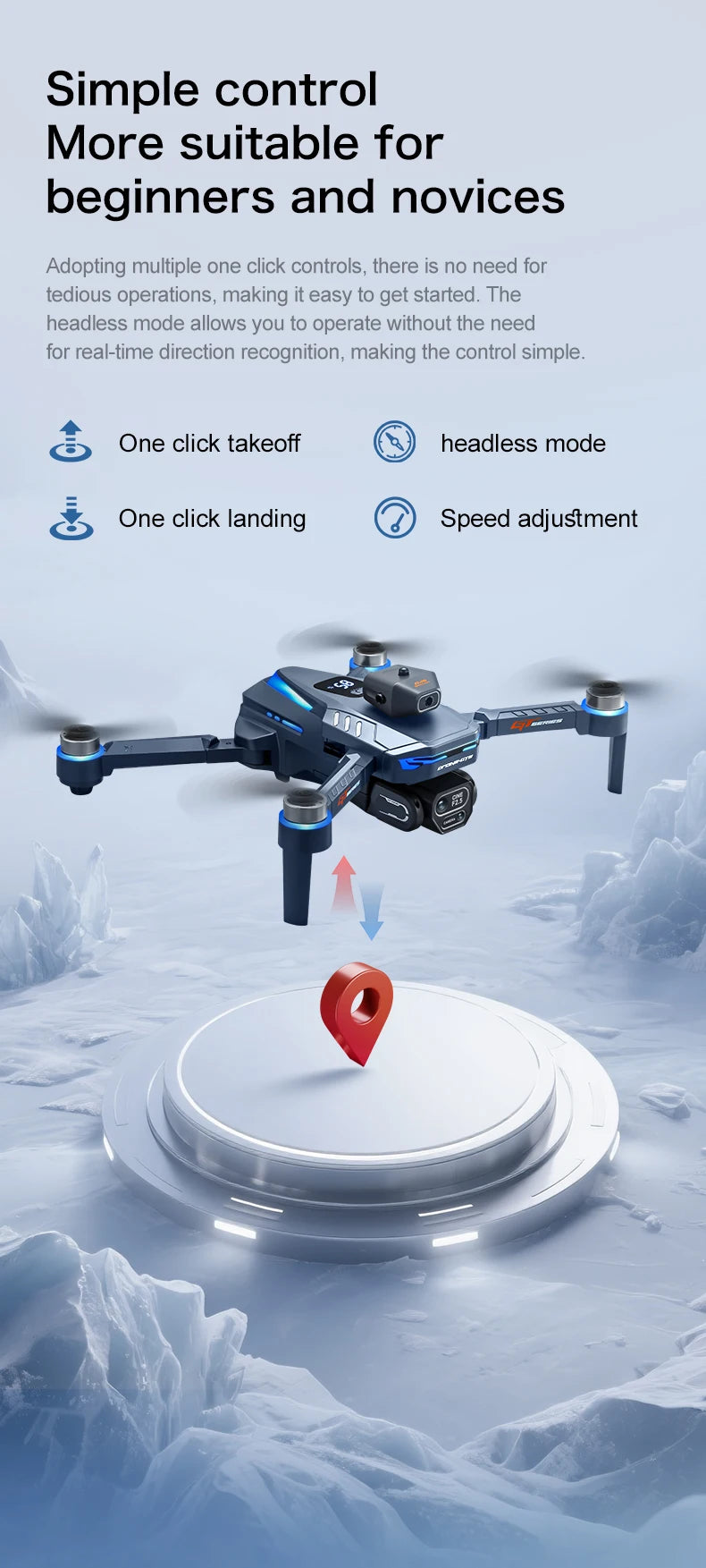 Original GT8 drone 8K HD dual camera aerial photography obstacle avoidance with large screen brushless four-axis aircraft dron