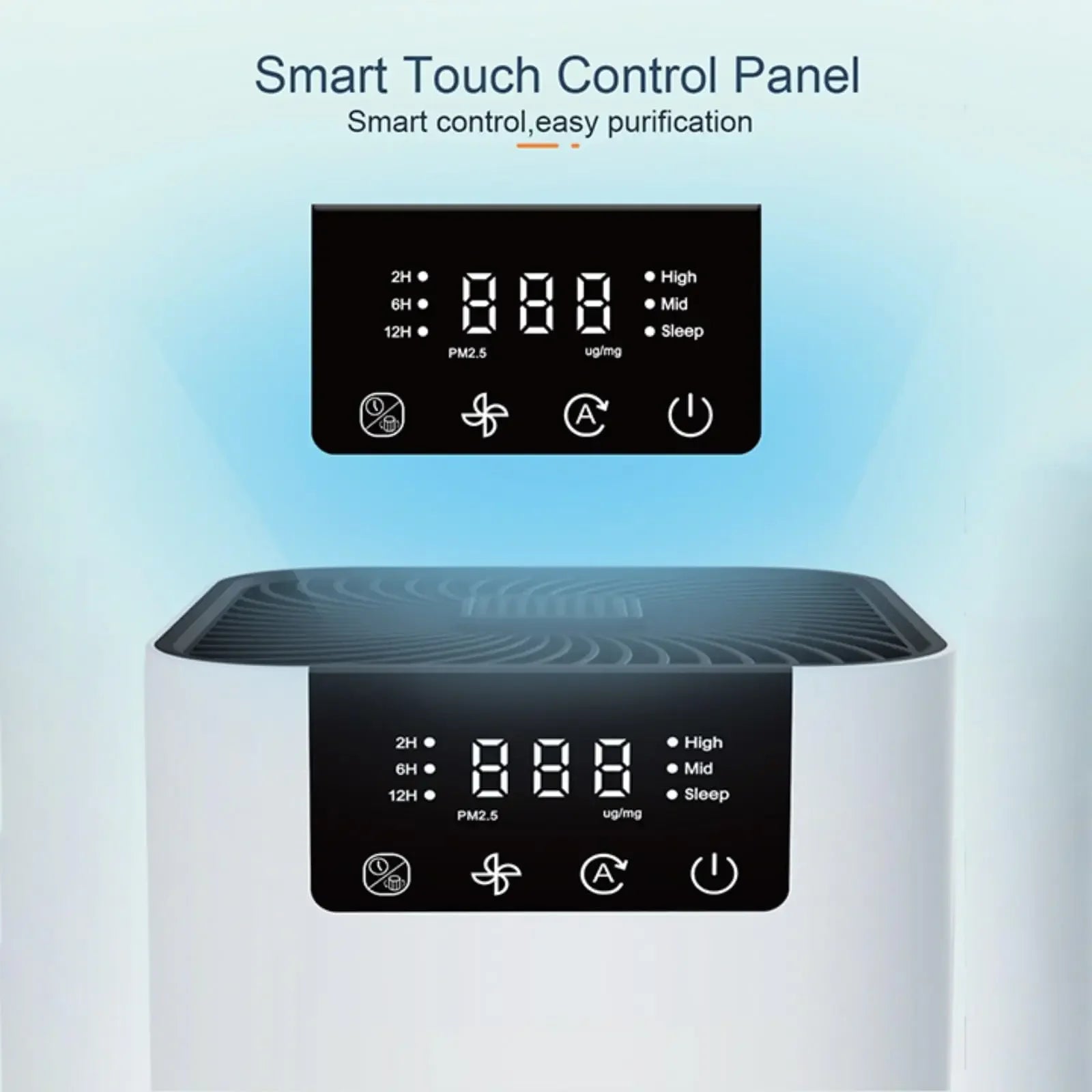 Home Air Purifier for Bedroom, Removes Smoke, Pollen, Dandruff, Hair Odor, with Sleep Mode Speed Control, Can Add Aromatherapy