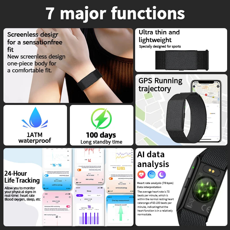 2025 New Smart Watch For Men Women Fitness Sport Smart Bracelet Heart Rate Blood Oxygen Health Monitor Waterproof Smartwatch Men