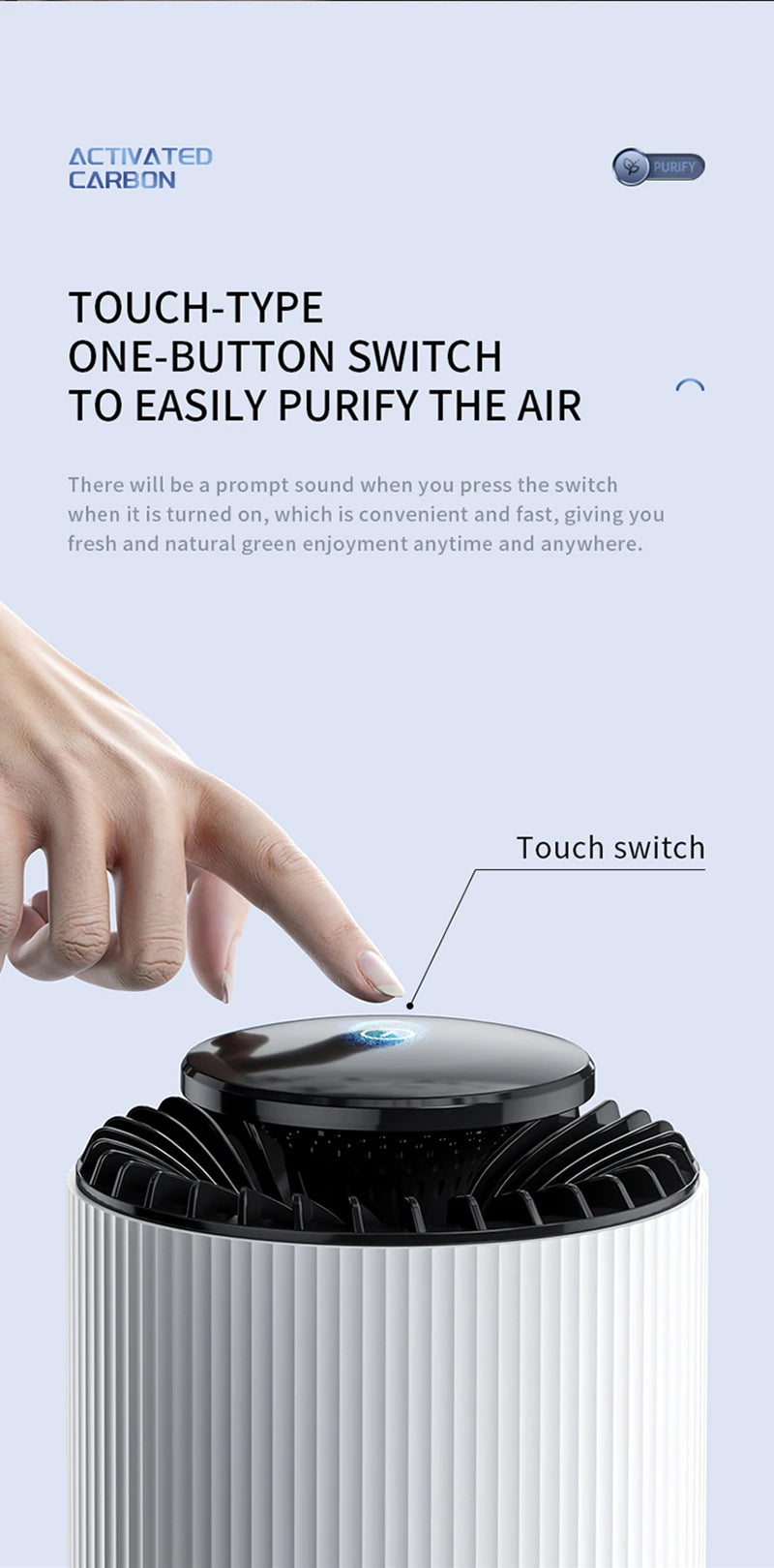 New Air Purifier For Removing Second-hand Smoke Mother And Baby Grade Pet Air Purifier Small Appliances Activated Carbon Filter
