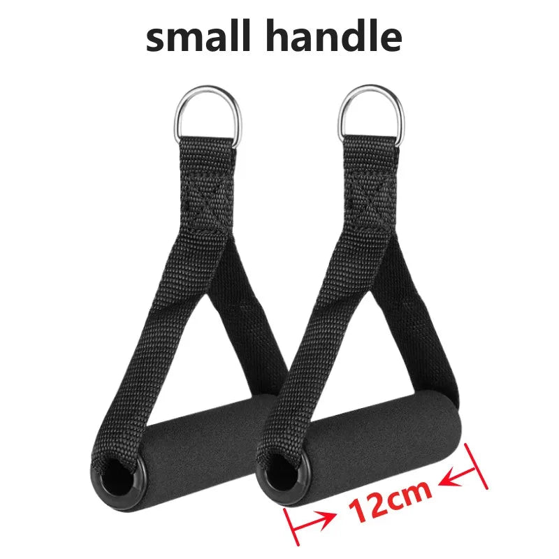 Fitness Resistance Bands Handles Gym Anti-slip Grip Strong Nylon Webbing Grip Puller Handle Heavy Duty Cable Machine Workout
