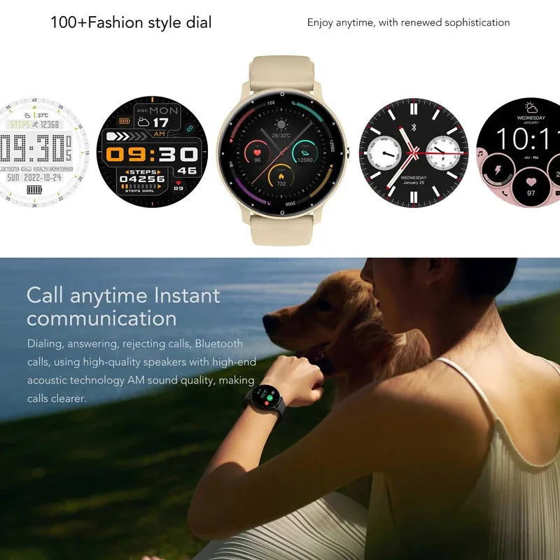 2025 New Ultra Light Smartwatch New Smart Watch Men Sports Fitness Watch Heart Rate Full Touch Screen Bluetooth Call