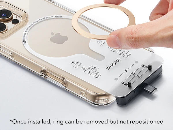 ESR for MagSafe Ring Magnet (HaloLock) Universal Magnetic Wireless Charger Kit for iPhone 16/15/14/13/12  Galaxy S23/S22/S21