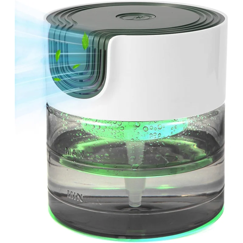 A74X-Water Based Air Purifier With Night Light, Quiet Variable Speed, Water Air Purifiers For Home, Bedroom, Office EU Plug