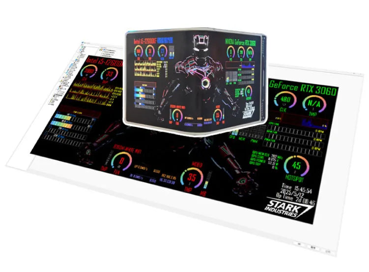 6.5 Inch AMOLED Flexible Display 360 Water Cooled Curved Screen Chassis Monitoring Secondary Monitor 3D Video 2k Bendable