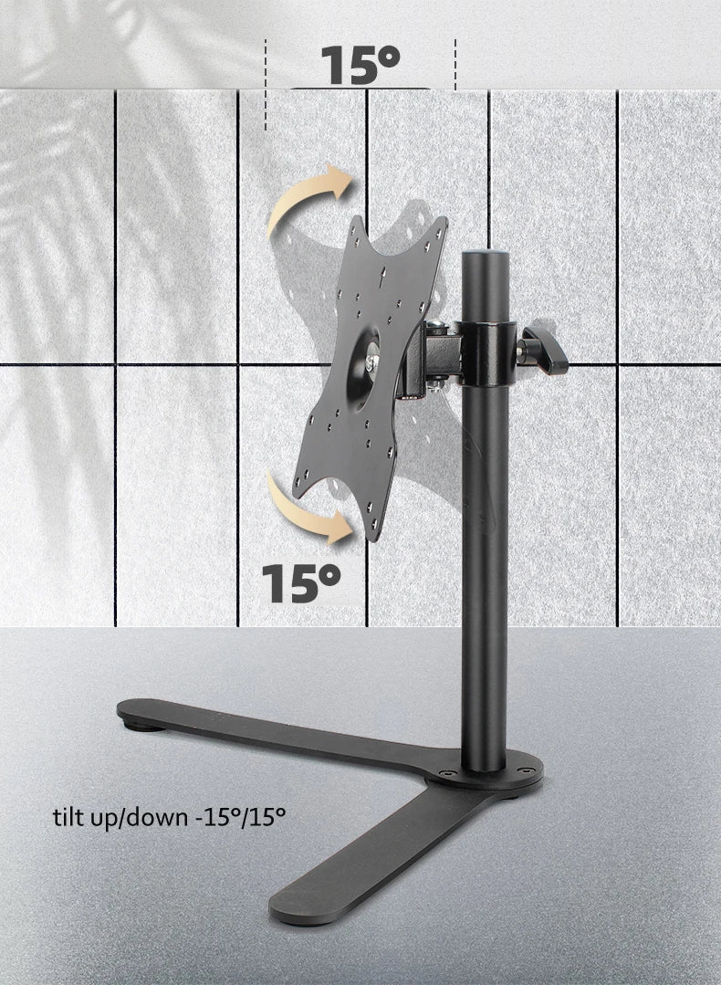 DL-K300 Desktop 20"-40“” BIG base LCD LED single Monitor desktop Holder Arm Full Motion  tv mount Loading 15kgs