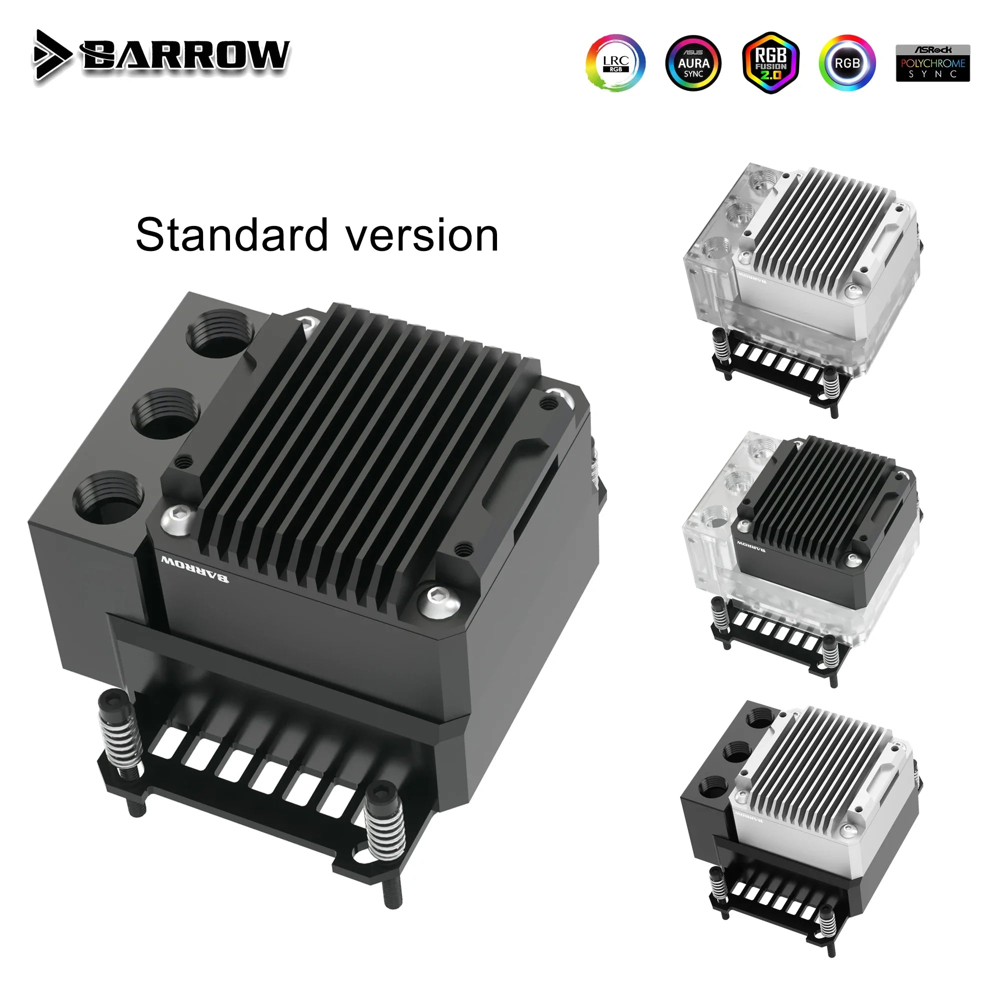 Barrow CPU Water Block with Integrated Pump Reservoir POM/Acrylic CPU Cooler for AMD AM3 AM4 AM5/INTEL 1700 1200 115X X99 Socke