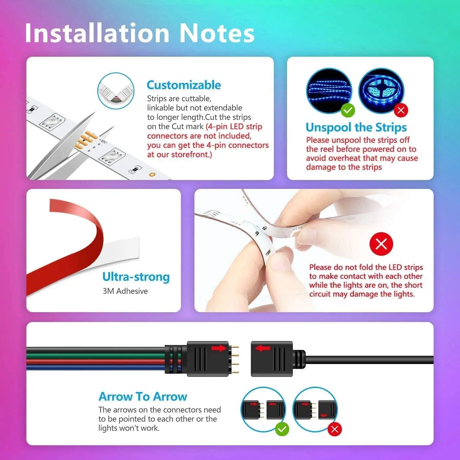 LED Strip Light 12V 18LEDS/M, RGB 5050 Lights,  Music Sync Color Changing, Built-in Mic, App Controlled LED Lights Rope Lights