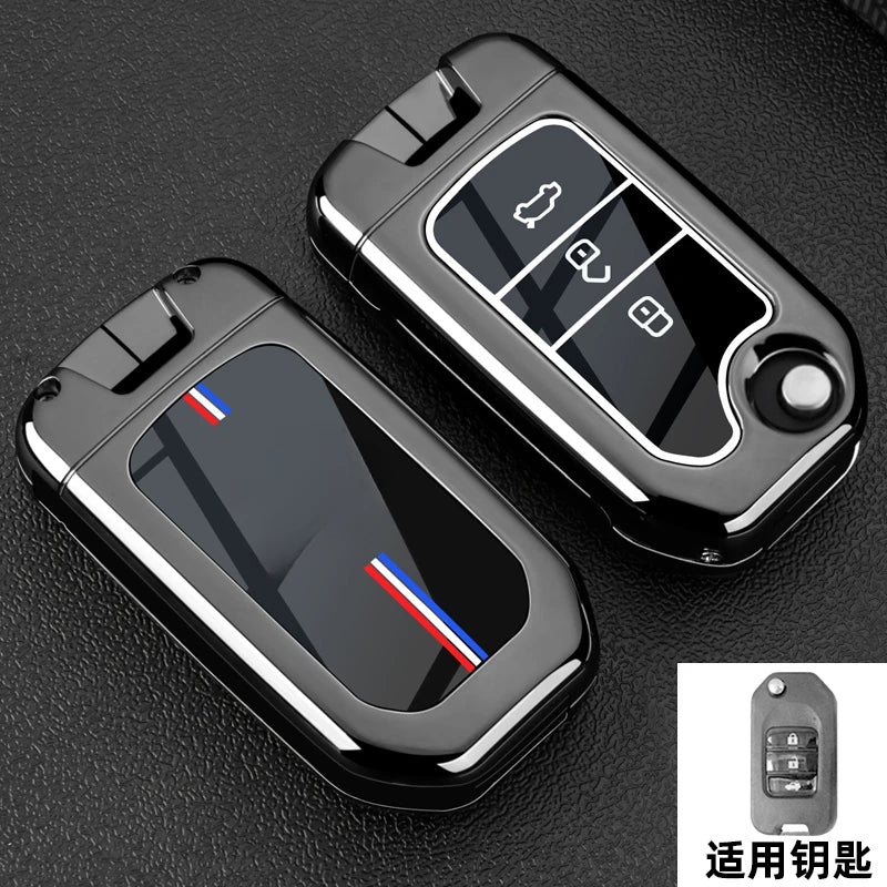 Car Key Fob Pocket Cover Case For Honda Civic CR-V HR-V Accord Jade Crider Odyssey 2015- 2018 Remote Protector Accessories
