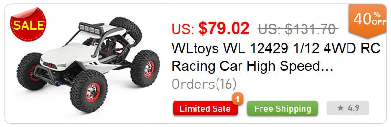 New WLtoys 12428 Pro 1:12 4WD RC Racing Car High Speed Off-Road Remote Control Climbing Truck LED Light Buggy Boy Toys Kids Gift