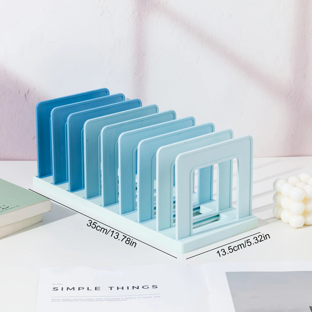 Desktop Book Stand Organizer - Durable PP Material, Ideal for Students & Office Use