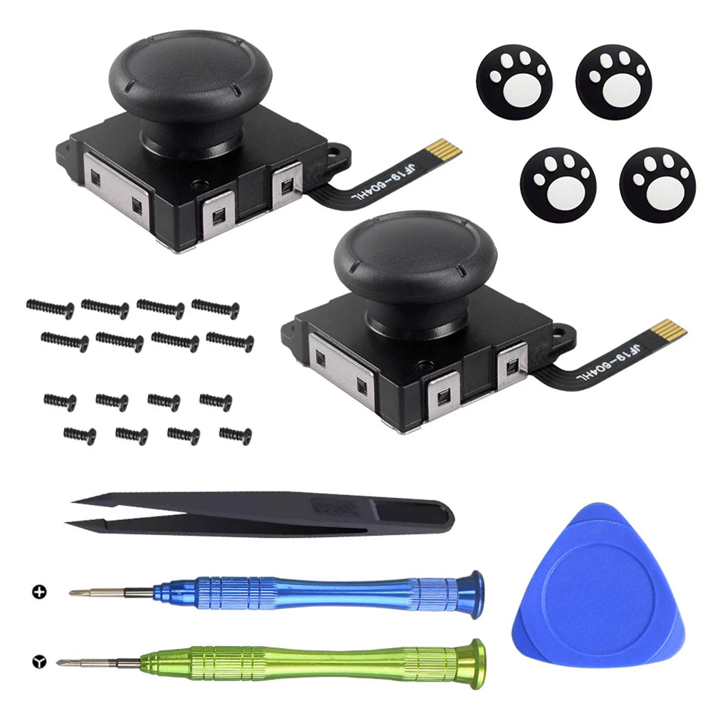 Hall Effect Joystick Hall Sensing Joysticks for Switch/Lite/OLED Joycon 3D Analog Thumb Stick No Drifting Electromagnetic Sticks