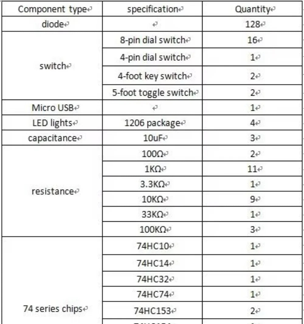 CPU DIY kit TD4 DIY CPU kit (PCB and all components) Make a simple yet complete CPU