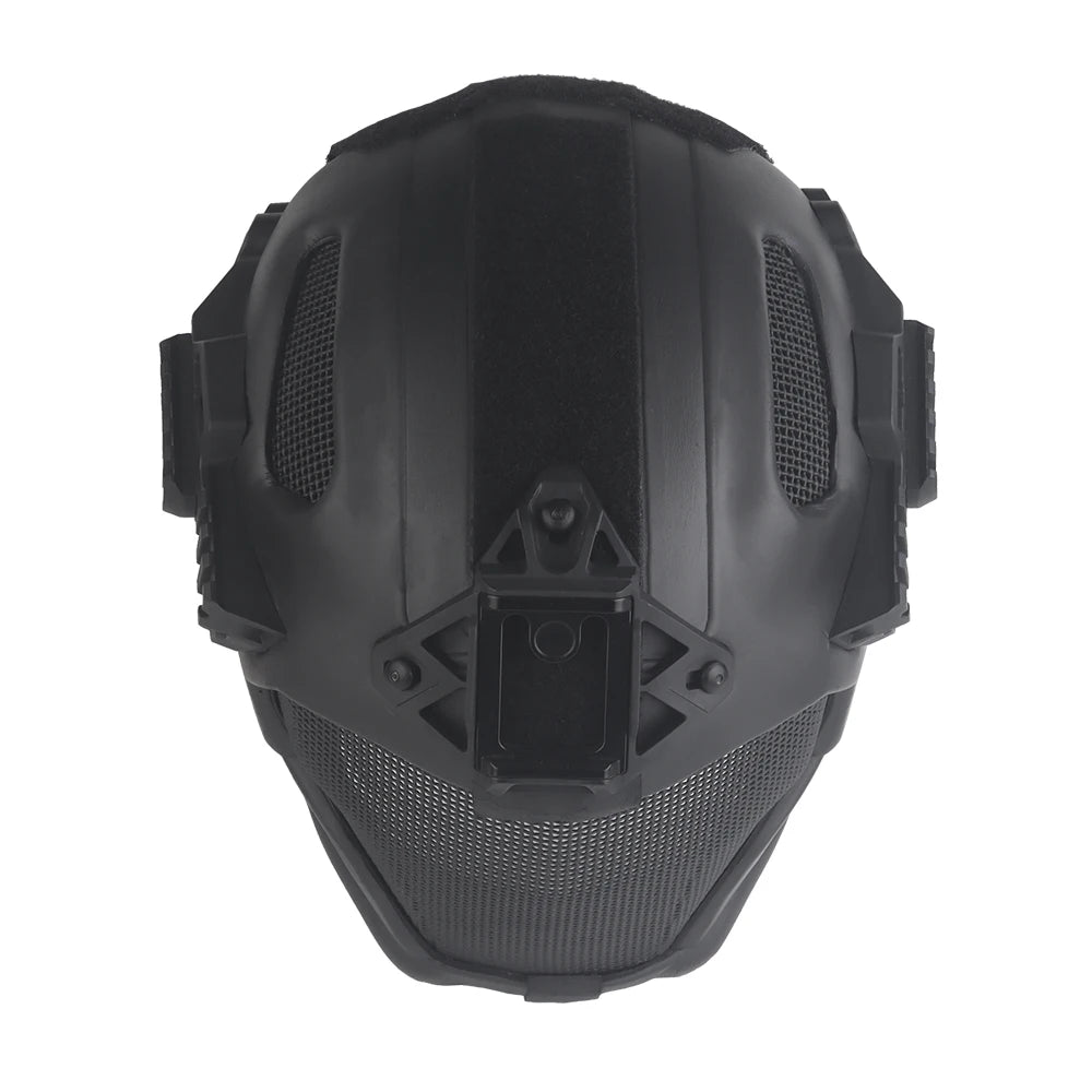 Full Protection Tactical Helmet Militar Hunting Airsoft Paintball CS Steel Mesh Safety Face Mask EVA Lightweight Punk Cosplay