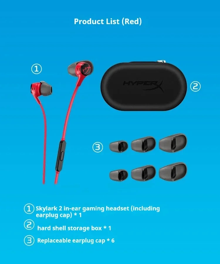 HyperX Cloud Earbuds II 2 Gaming Earphone With Mic Immersive Wired In-game Audio In-Ear Headphone For Phone PS4 PS5 Xbox Series
