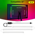 Smart Computer Monitor Sync Ambient USB LED Light Strip RGBIC PC Display Screen Backlight Gaming Decor Support Window/OS System