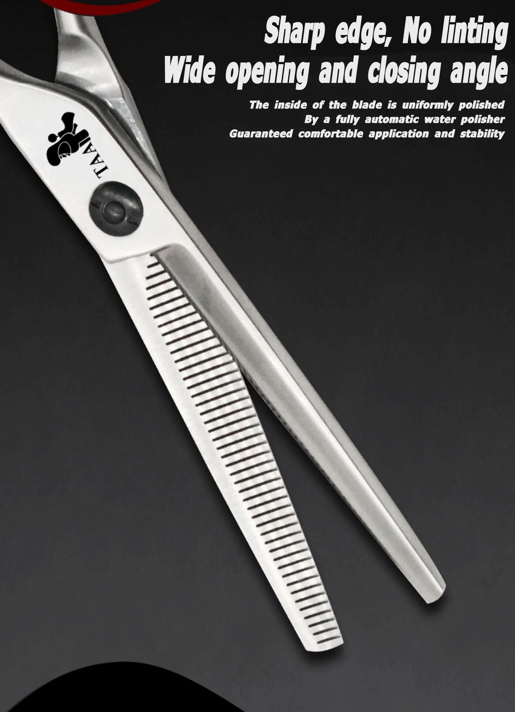 TAA Professional Grooming Scissors Pet Serrated Scissors for Dog & Cat Alloy Steel Shears Pets Shears Groomer Tools Hair Clipper