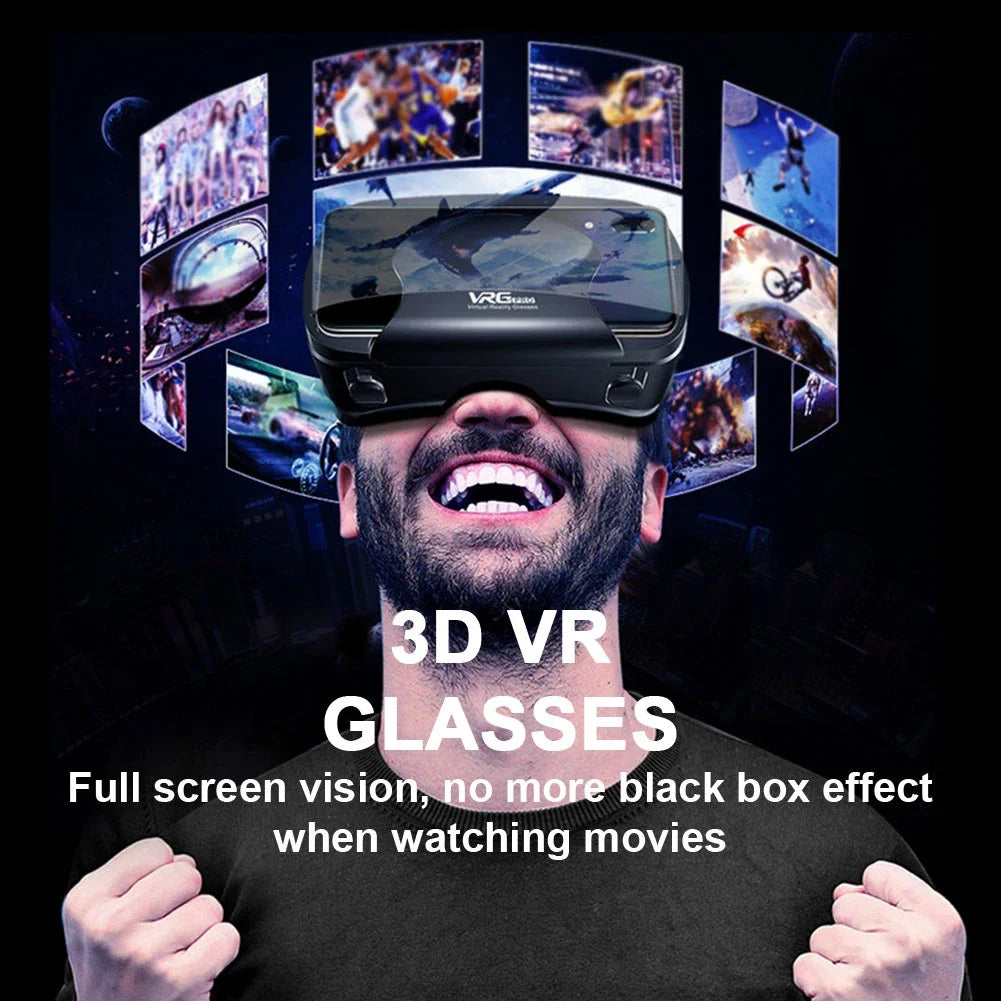Virtual Reality Glasses 3D VR Headset Smart 7 Inches Helmet for Smartphones Phone Android iPhone Lenses Binoculars Goggles Viar