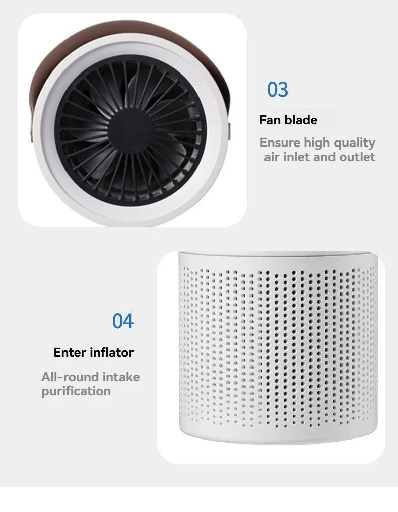 Air purifier indoor household desktop negative ion rechargeable dust removal odor formaldehyde PM2 portable purifier