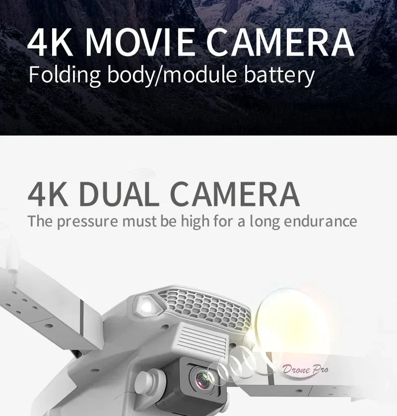 DWI D19 E88 Pro Drone 4K Professional HD RC Airplane Dual Camera Wide Angle Head Remote Quadcopter Toy Helicopter for Adults Kid