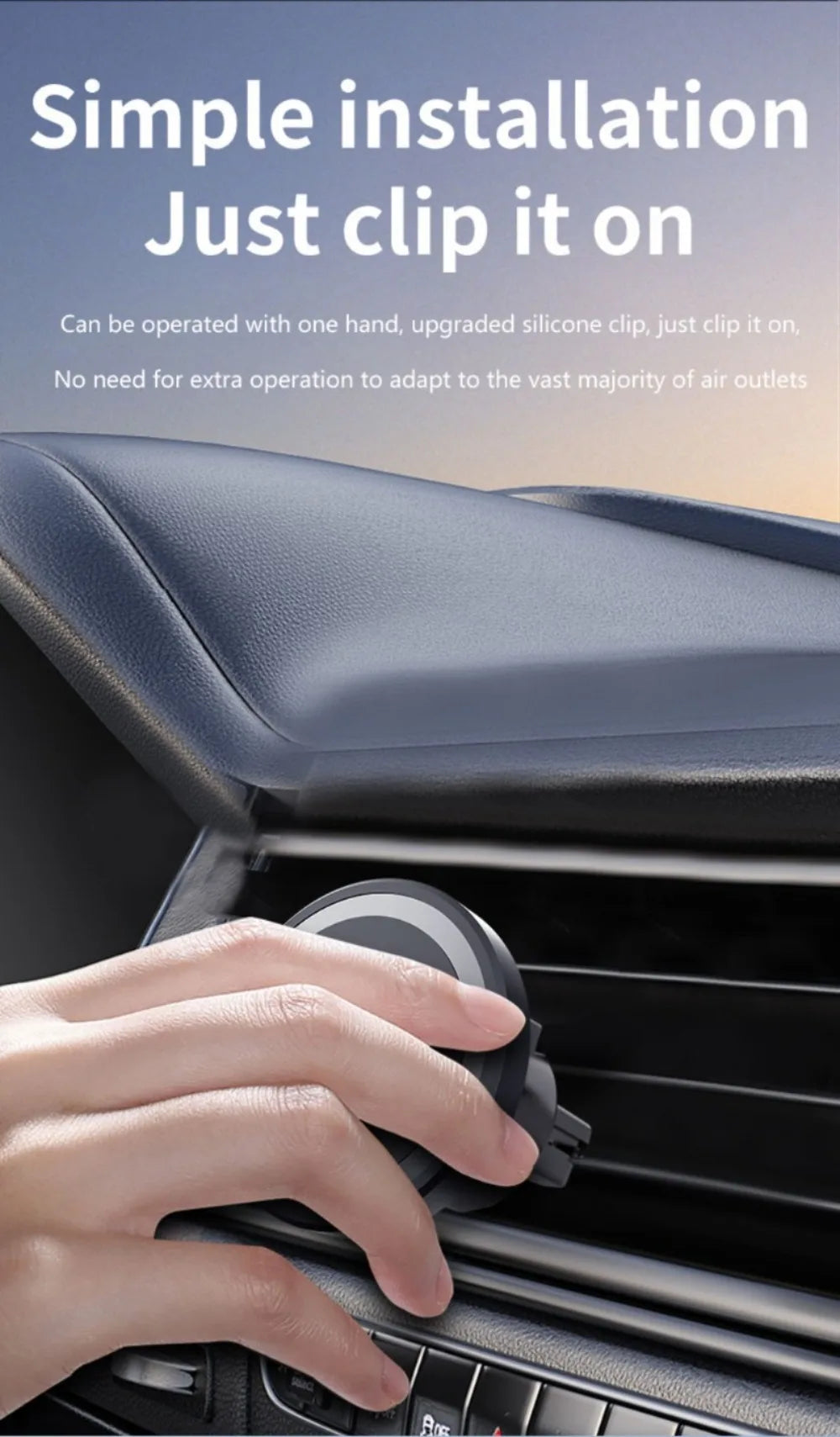 MagSafe Car Wireless Charger 30W - Air Vent Clip Phone Holder - Stable Grip For iPhone 13-17 Pro Max & Fast Charging Stand