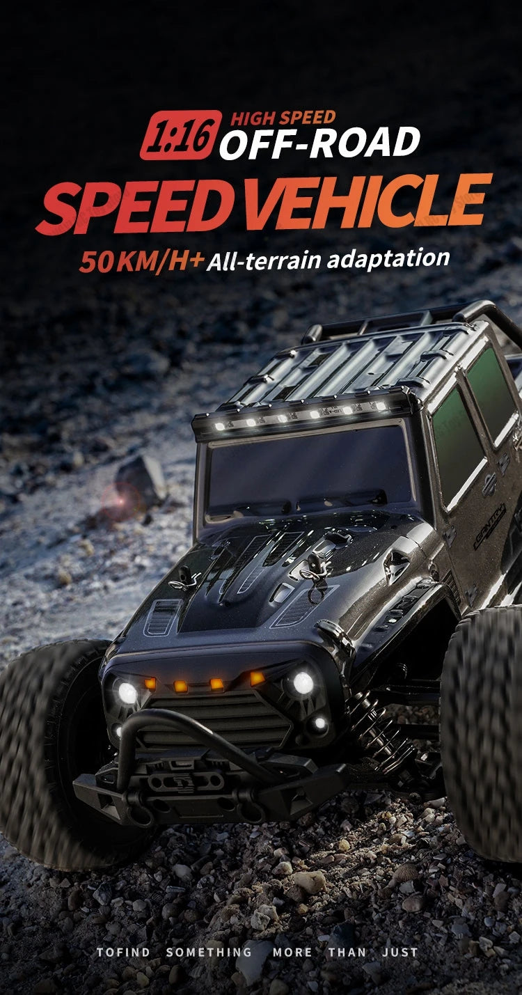 1:16 80km/h Brushless RC Drift Car With LED Lights 4WD Electric High Speed Racing Remote Control Monster Truck for Kids Adults