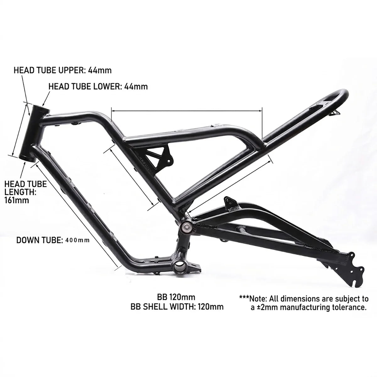 Premium 20" Softtail Electric Fat Tire Bike Frame Full Suspension 6061 Aluminum Alloy for Off-Road Snow E-Bike