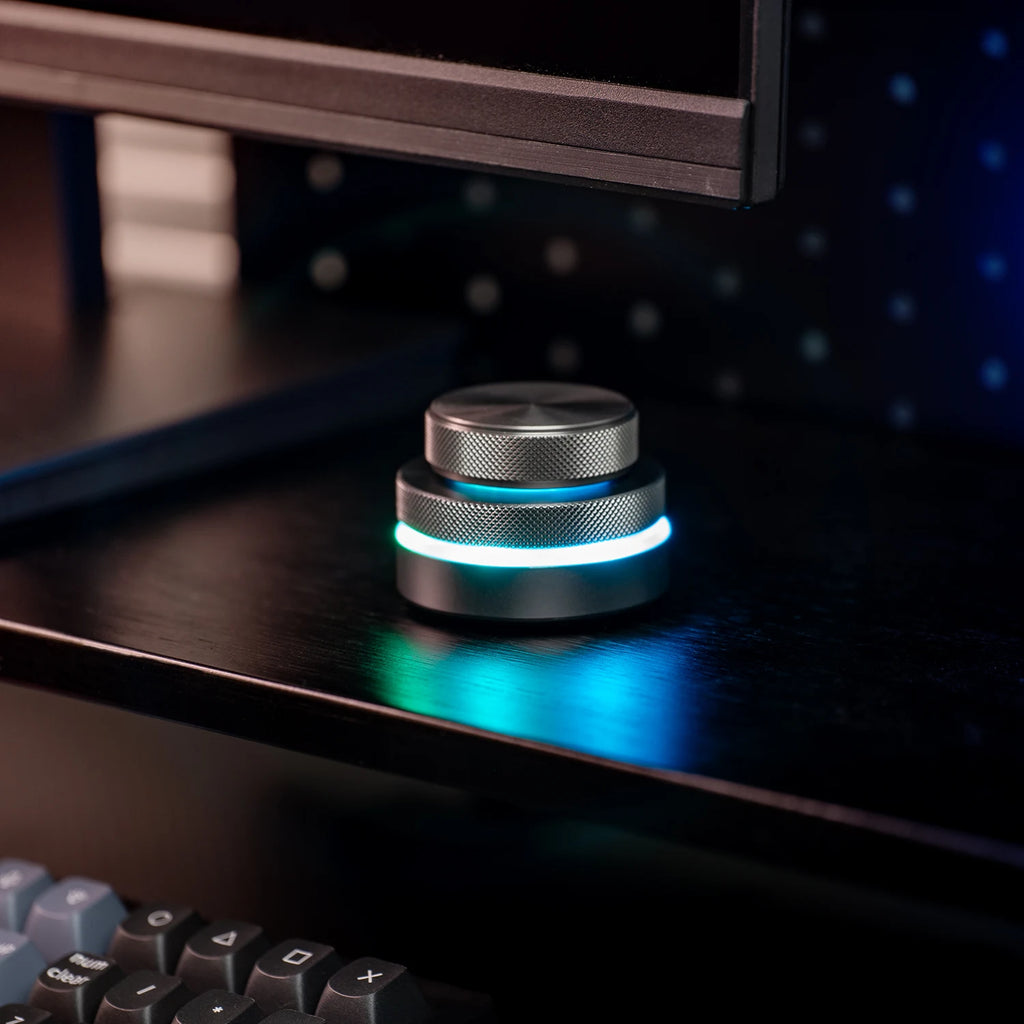 Desktop Wired Aluminum Alloy Dual-Layer Knob Wireless Custom Keyboard RGB Custom Control Volume Knob Multimedia Office Shortcut