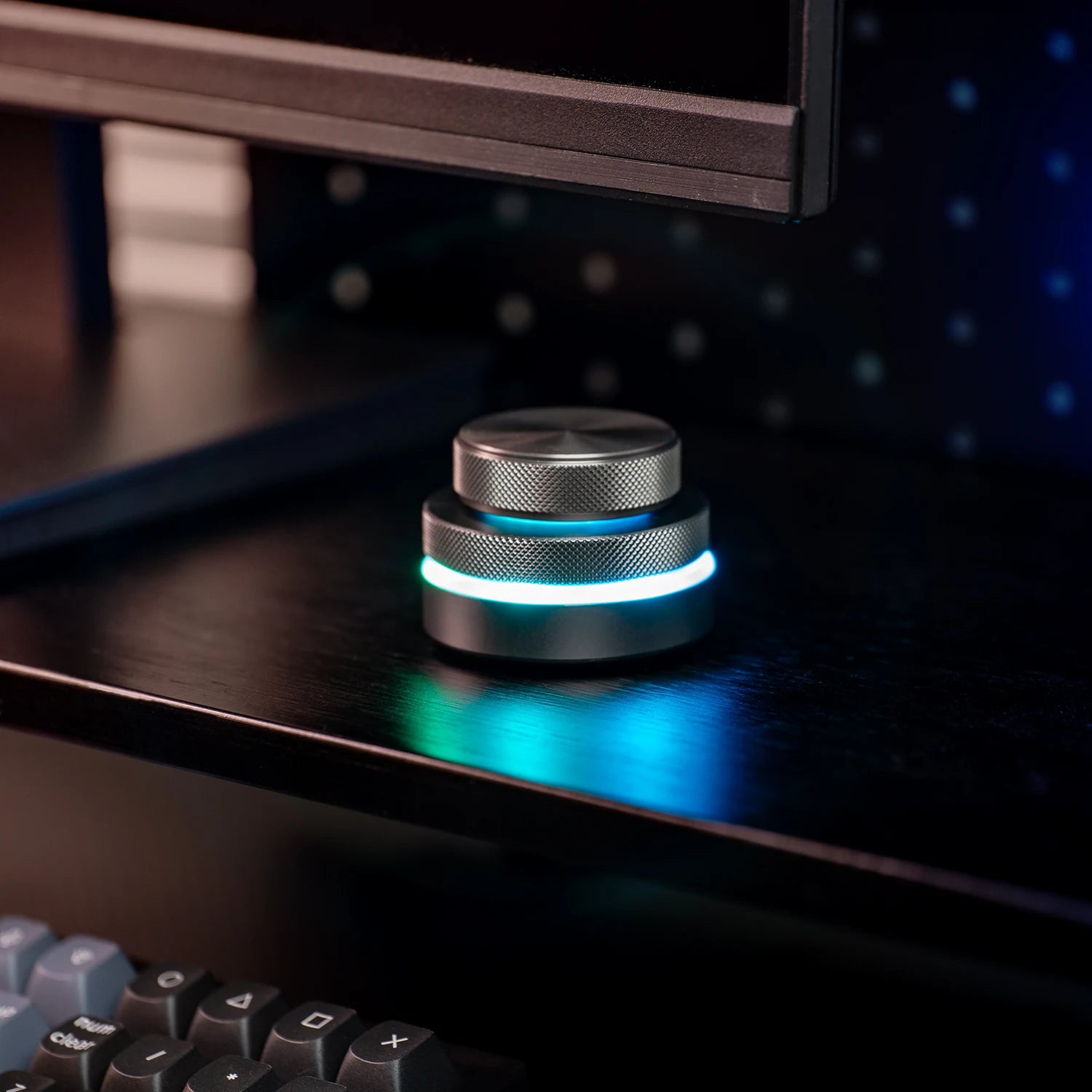 Desktop Wired Aluminum Alloy Dual-Layer Knob Wireless Custom Keyboard RGB Custom Control Volume Knob Multimedia Office Shortcut