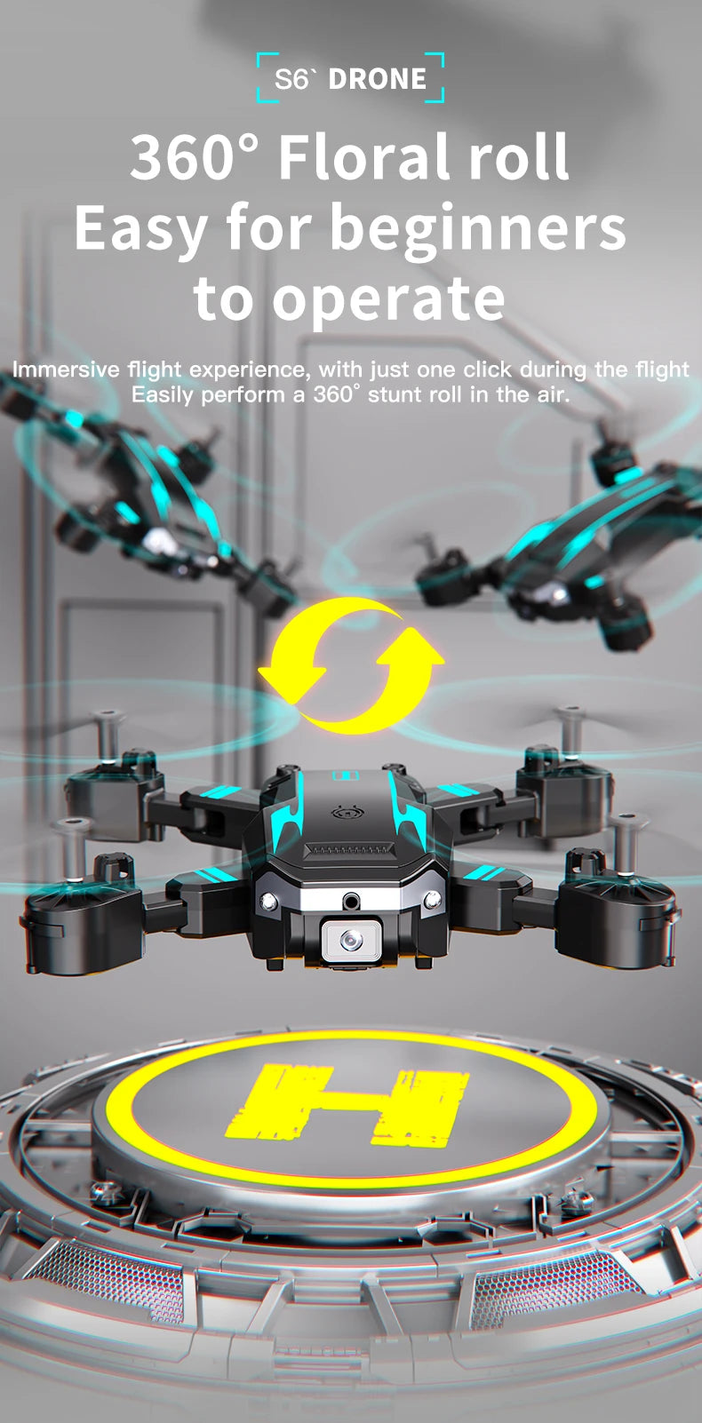 2026New origina S6 Drones Professional 8K HD Camera 5G GPS Obstacle Avoidance RC Helicopter Brushless With Screen Remote Control