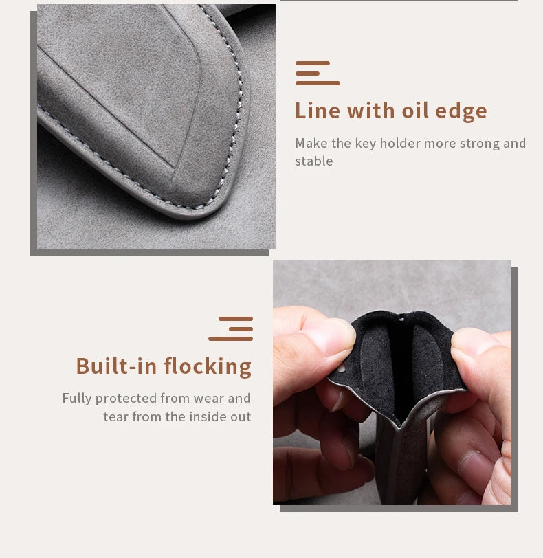 7 Bottons Leather Car Key Case Fob Cover For Kia Carnival K7 2021 2022 Car Remote Key Case Cover Shell Fob Keychian Accessories