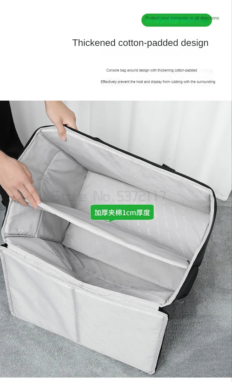 Desktop Gaming Computer PC Carrying Case Travel Storage Carrying BagComputer Main Processor Case and Monitor