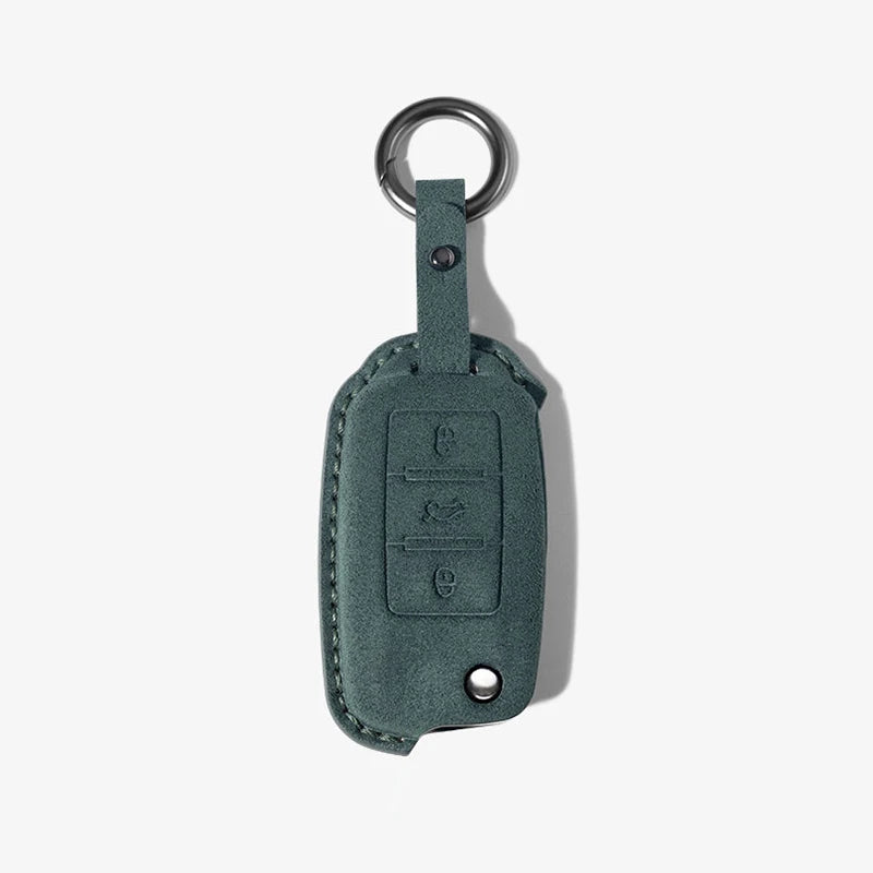 Suede Car Key Case Cover Fob Keychain for VW Volkswagen Golf 7 MK7 Tiguan MK2 for Ateca Leon FR Ibiza Skoda Octavia Kodiaq