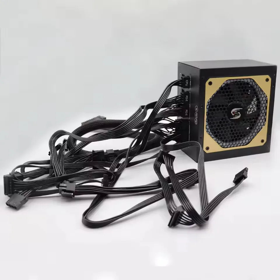 1000W RGB Dual CPU PC PSU PC Power Supply For Computer Gaming PFC Silent Fan ATX Support 3070/3080/3090 GPU Card Full Modular
