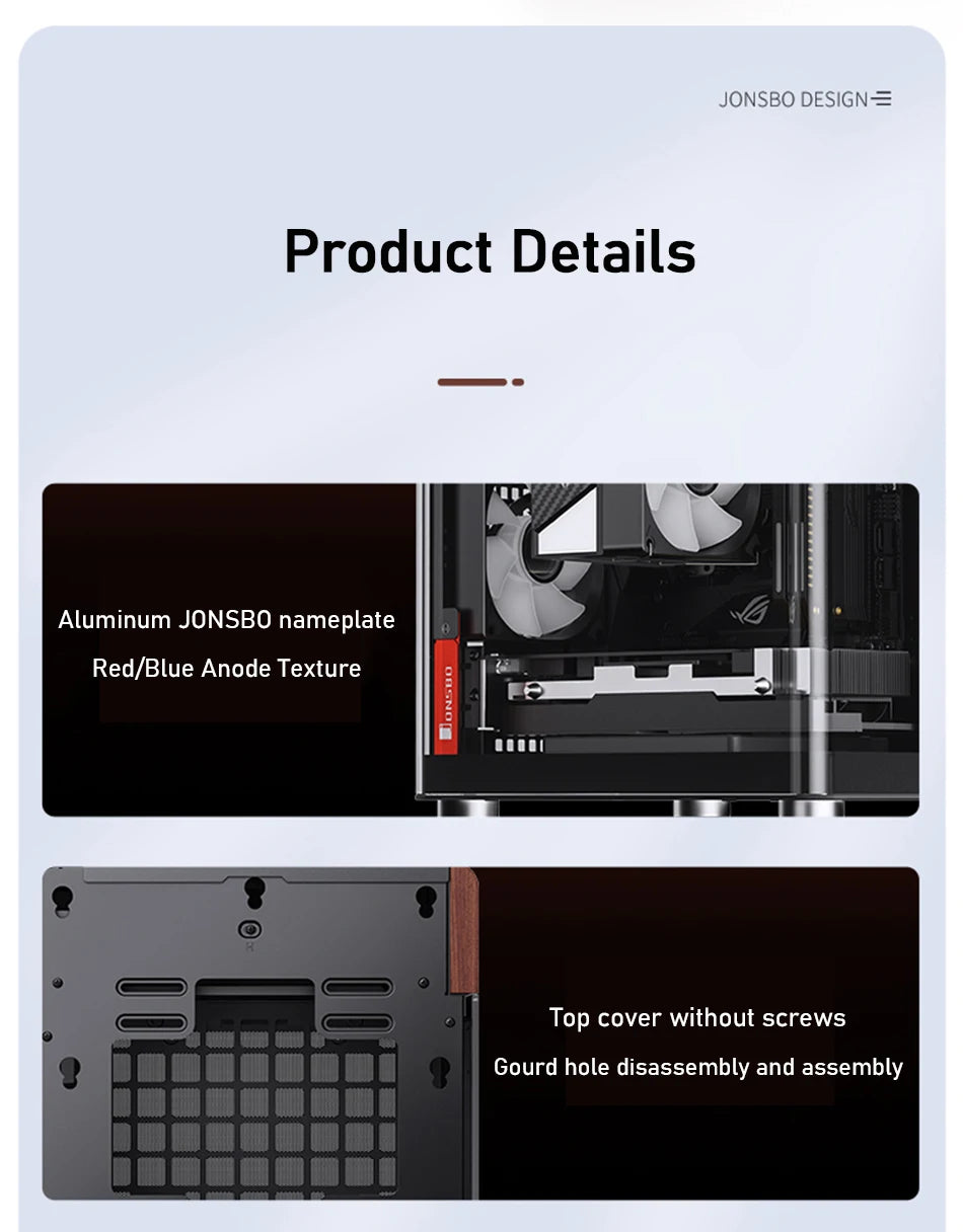 Jonsbo TK-0 ITX Sea View Room Case Separated Cabinet Dual-Curved Glass Aluminum Solid Walnut Wood Compact Desktop Chassis
