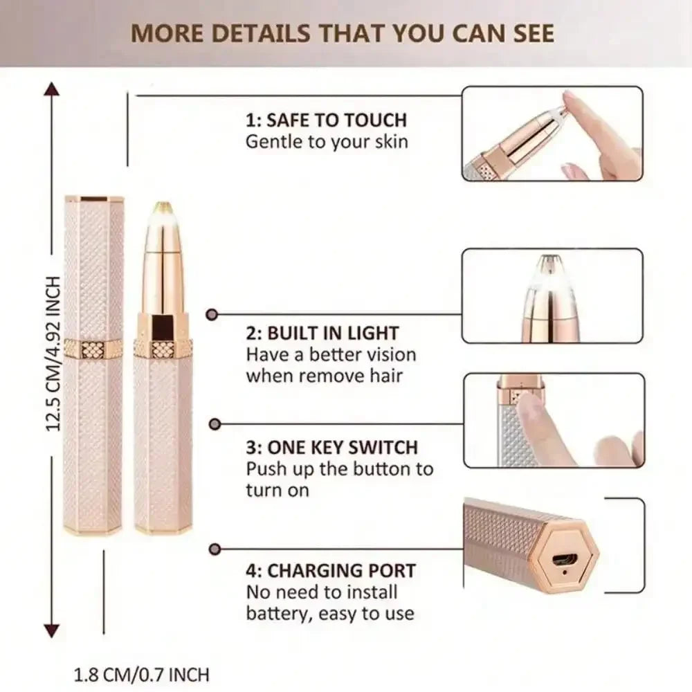Electric Hair Removel Shaver For Women Eyebrow Trimmer Epilator Electric Painless Hair Remover Machine Body Facial