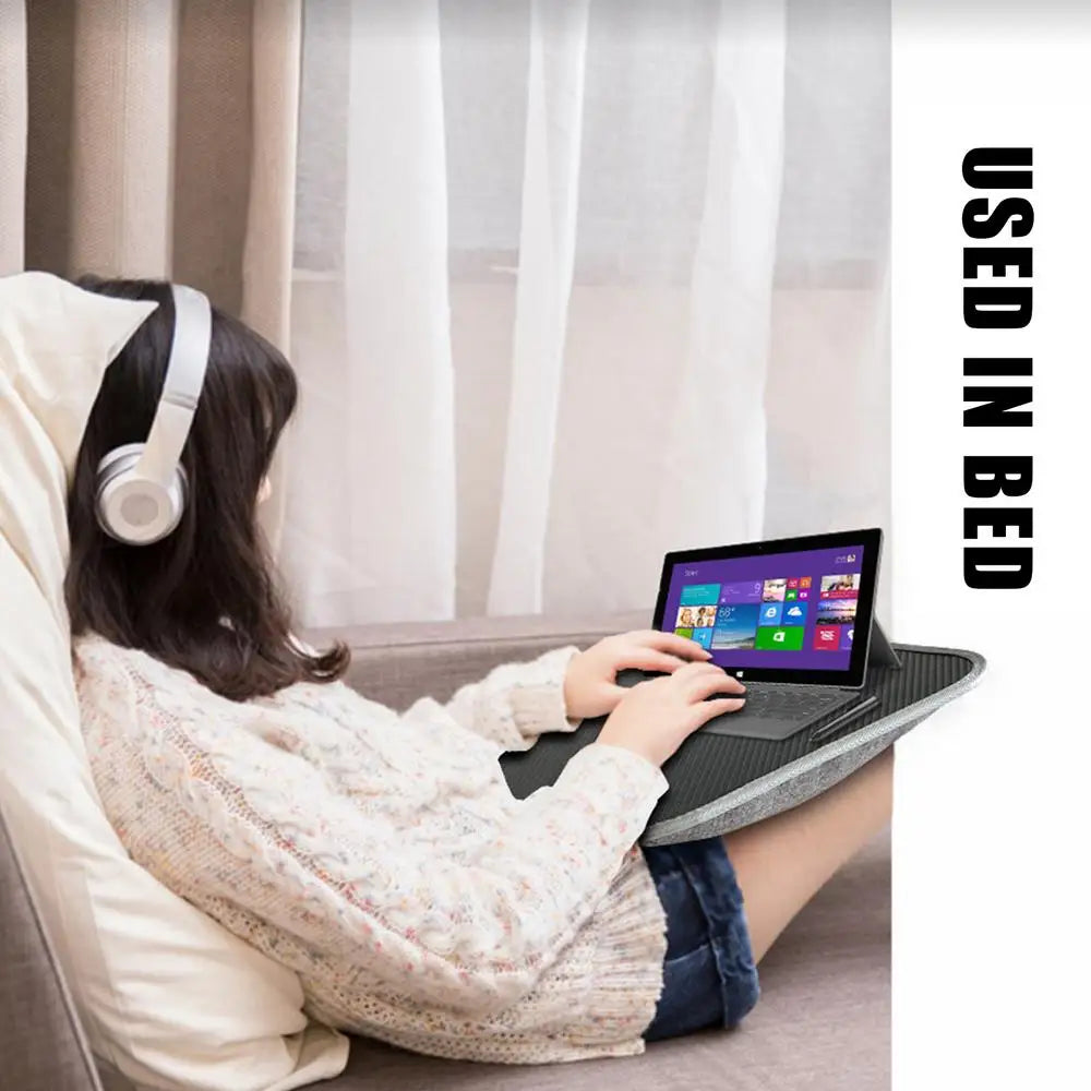 Lap Desk For Laptop With Cushion Lapdesk For Laptop With Soft Pillow Cushion Writing Padded Tray With Handle For Work And Game