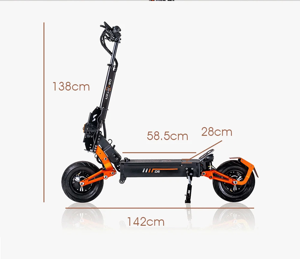 D5 scooter with Removable Battery Fast Speed 70kmh Obarter Electric Scooter Long Range 12 inch Tire 48V 5000W Scooter